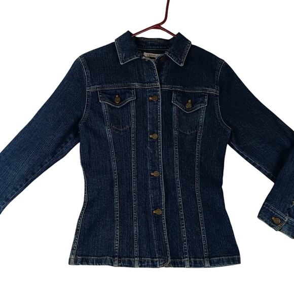 Jones New York Sport Vintage Jean Jacket Womens Small Blue Button Denim Pockets - Picture 1 of 14